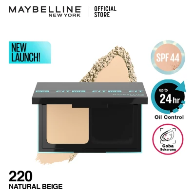 Maybelline Fit Me Matte and Poreless 24HR Oil Control Powder Foundation (Full Coverage & Tahan lama) Make Up