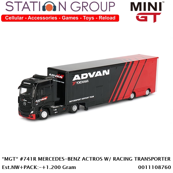 MINI GT #741R MERCEDES-BENZ ACTROS W- RACING TRANSPORTER ADVAN 24