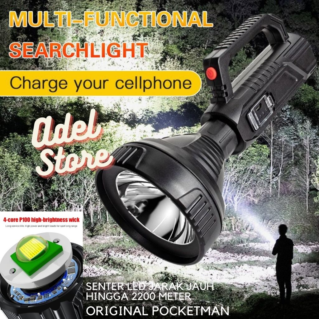 Senter Swatt Tahan Air Terang Jarak Jauh Senter Led Super Terang Jarak Jauh Zoom 2000 Meter Original pocketman Led Lampu Senter Swat Police Terbaik Termurah Bergaransi