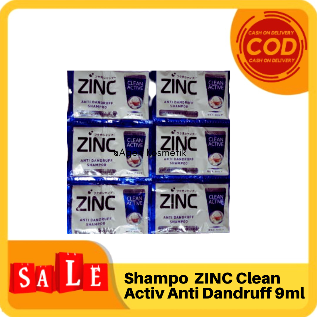ZINC Shampoo Clean Activ Anti Dandruff / SHAMPOO SACHET / 1 RENCENG ISI