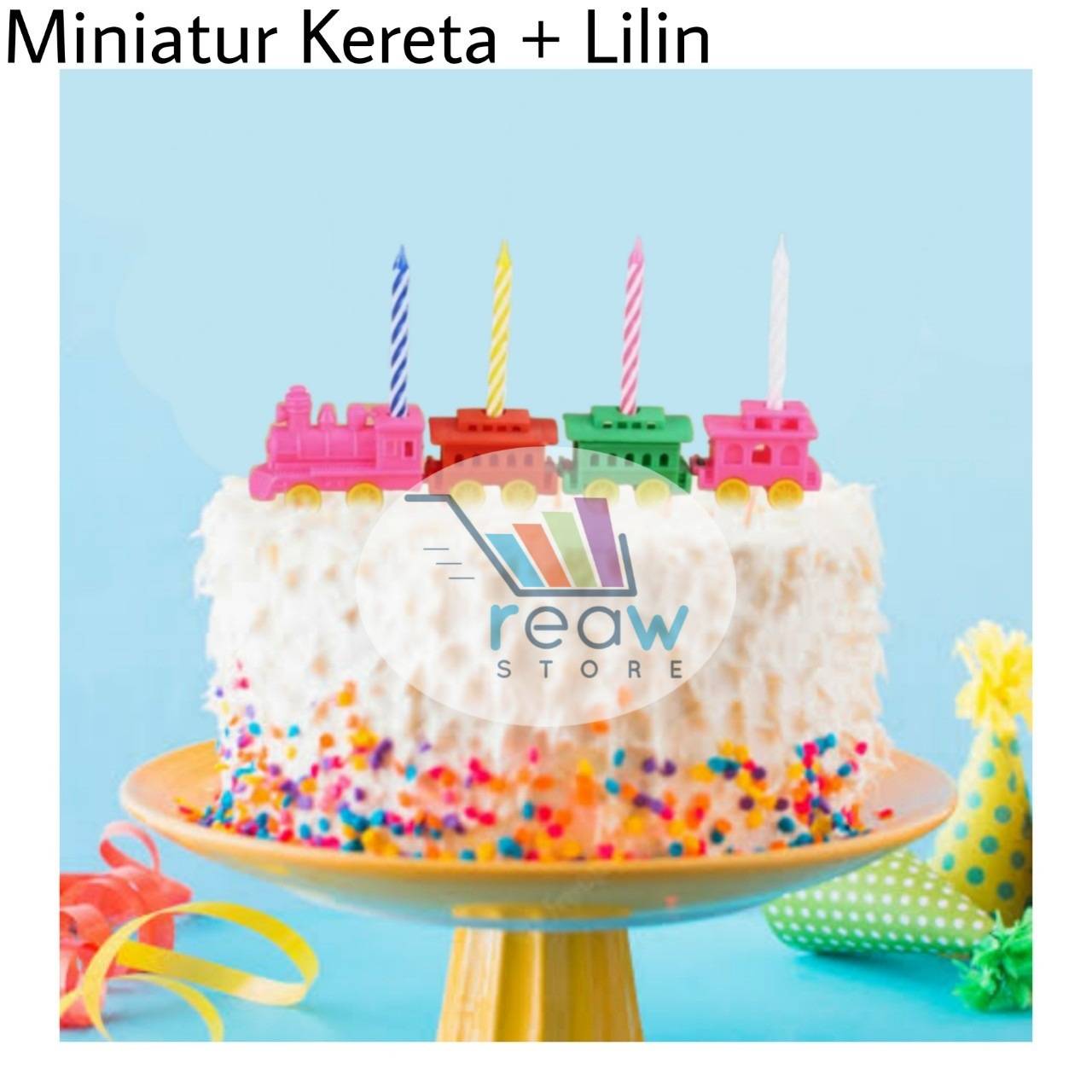 Lilin Ulang Tahun Ultah Happy Birthday Motif Mainan Kereta Pesawat