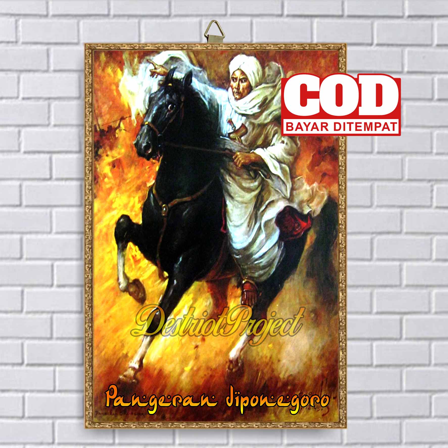 POSTER BINGKAI PANGERAN DIPONEGORO / FOTO BINGKAI PANGERAN DIPONEGORO