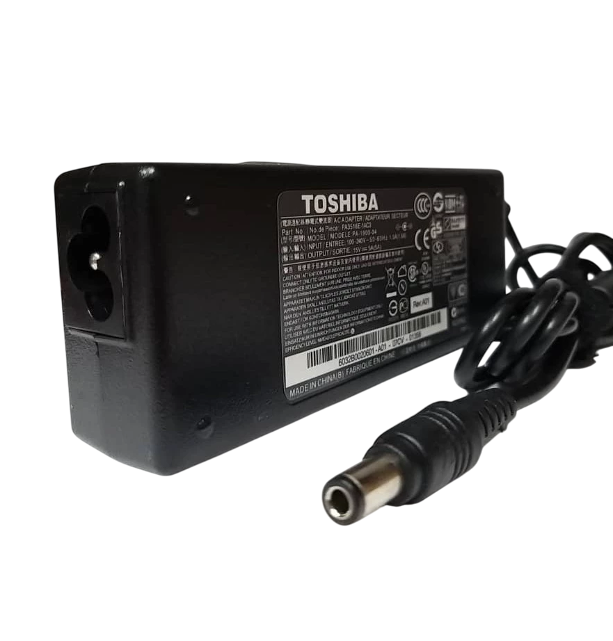 thumbnail image 2 of 75W 15V Laptop AC Adapter Charger For Toshiba Portege M200 R500 Satellite 1400 2800 Series 2 of 5
