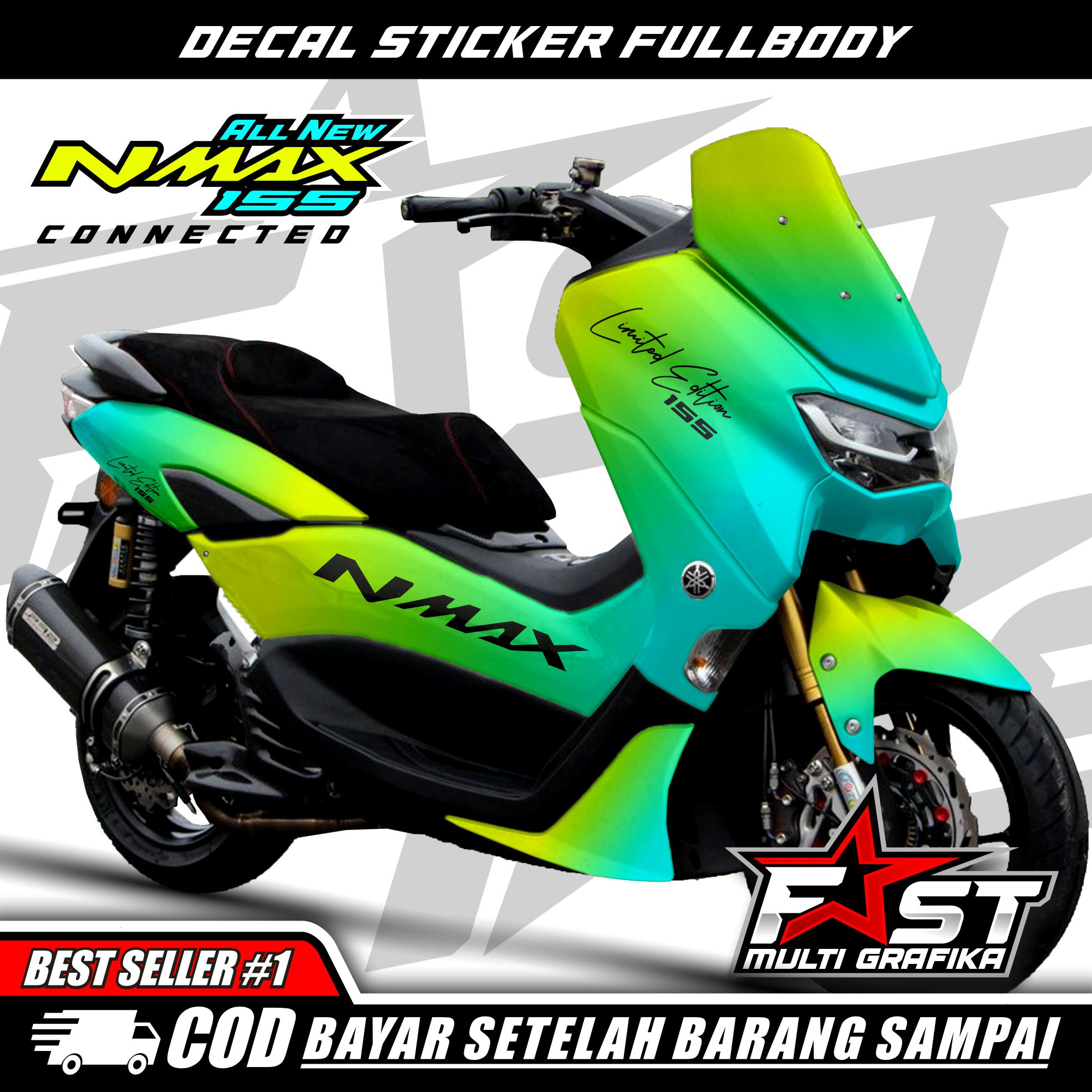 BISA COD Decal Sticker Yamaha Nmax 155 New Fullbody Bunglon Decal ...