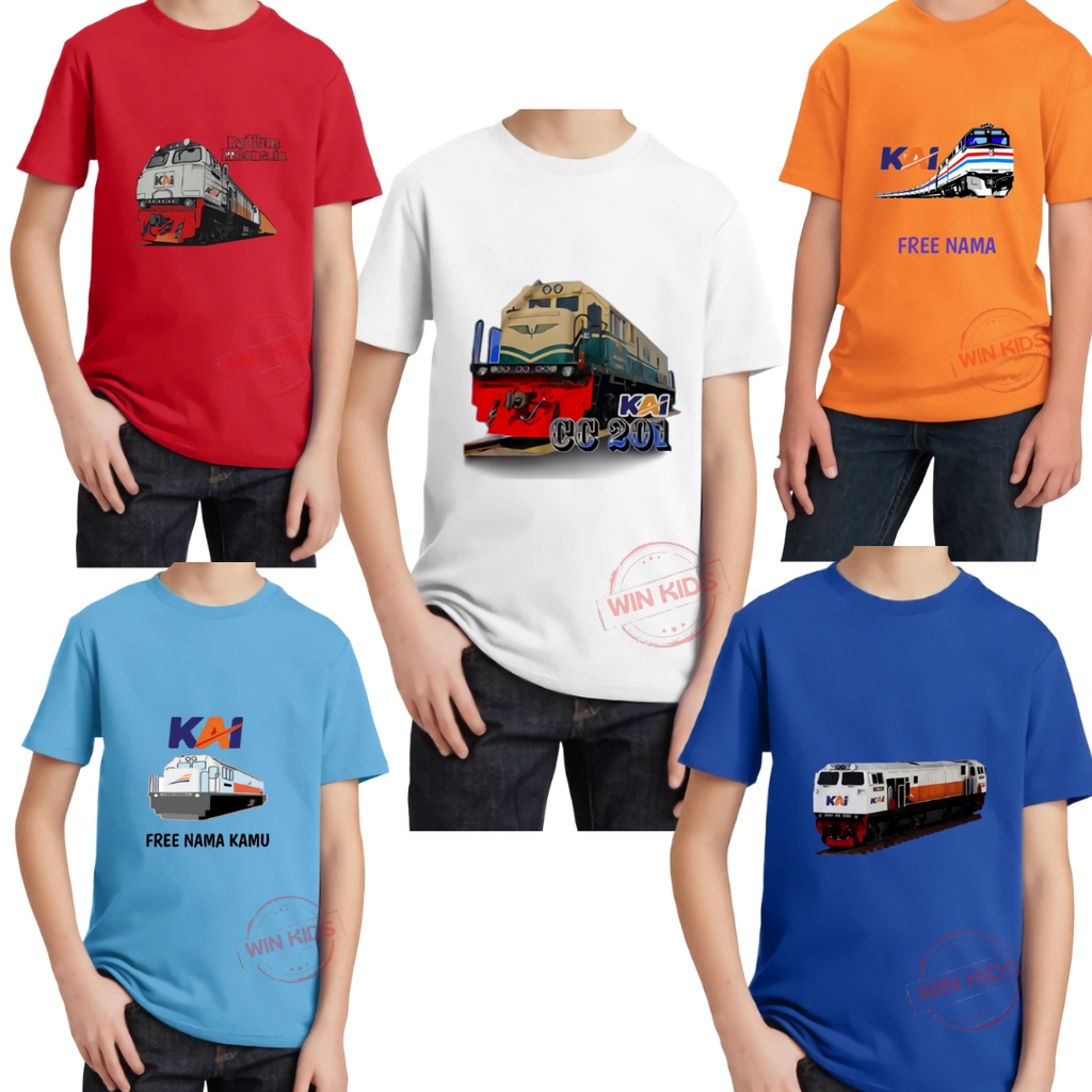 Baju Kaos Anak Kai Custom Gratis Nama Dan Foto Kereta Api Railfans