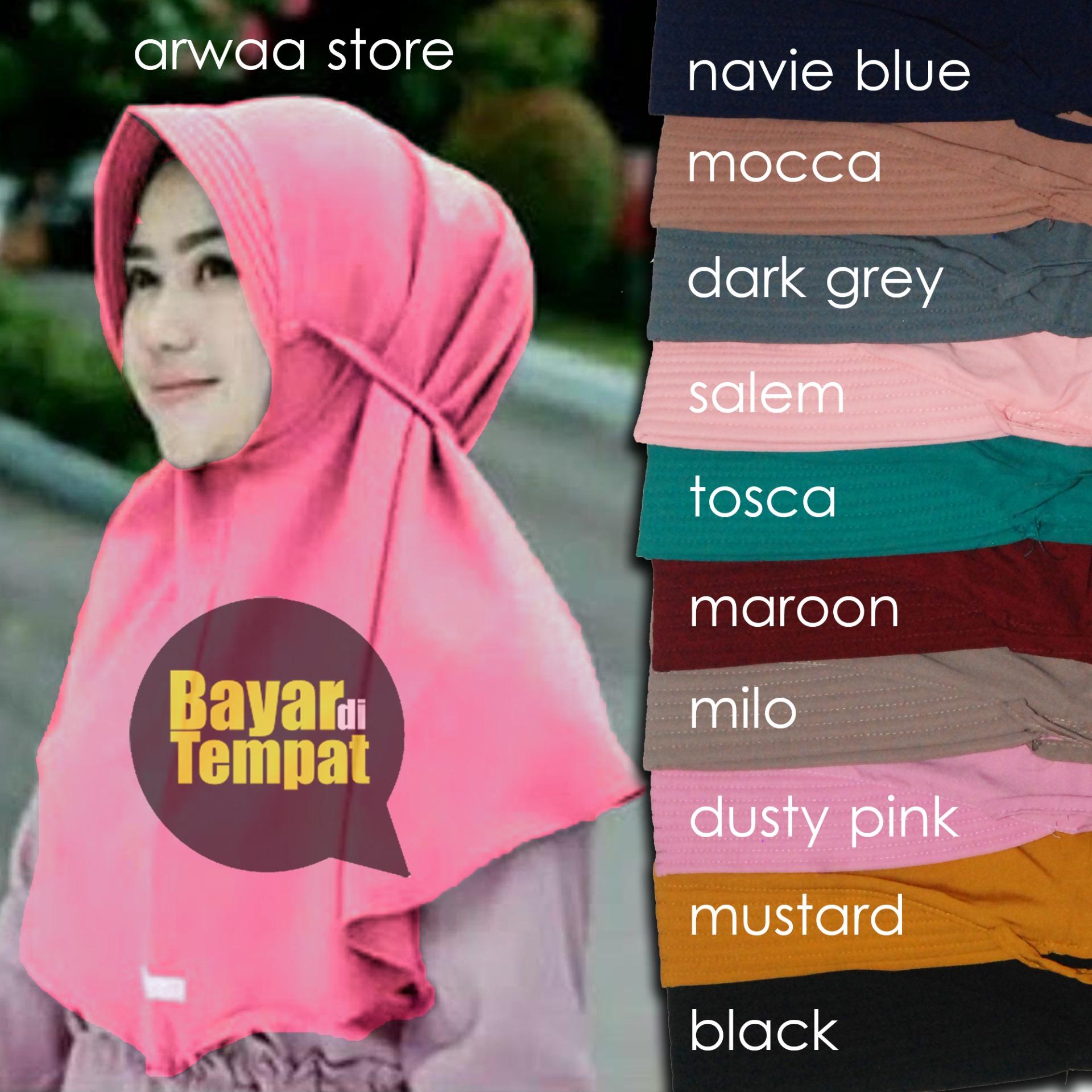 arwaa store - SIMPLE PET TALI Jilbab Hijab Kerudung Khimar Instan Syar’i Pet Antem Simpel Pet Tali Belakang Syari Bahan Wolfis Adem Murah Nyaman Terlaris