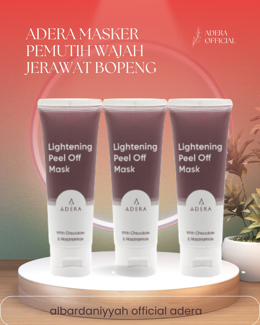 ADERA LIGHTENING PEEL OFF MASK WITH CHOCOLATE & NIACINAMIDE Lazada