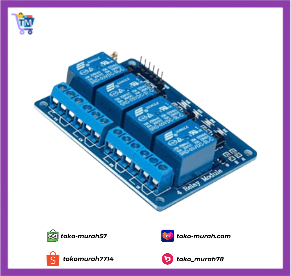 Relay Module 5V 4 Channel 4ch 4 ch Untuk Arduino Modul Relay 5V ...