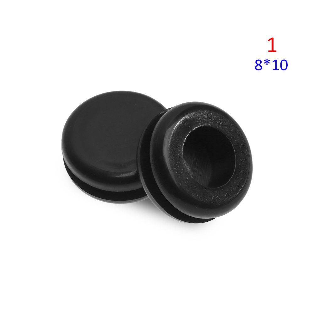 W5YR 50pcs Doublesided Cylinder Valve Electrical Wire Black Rubber