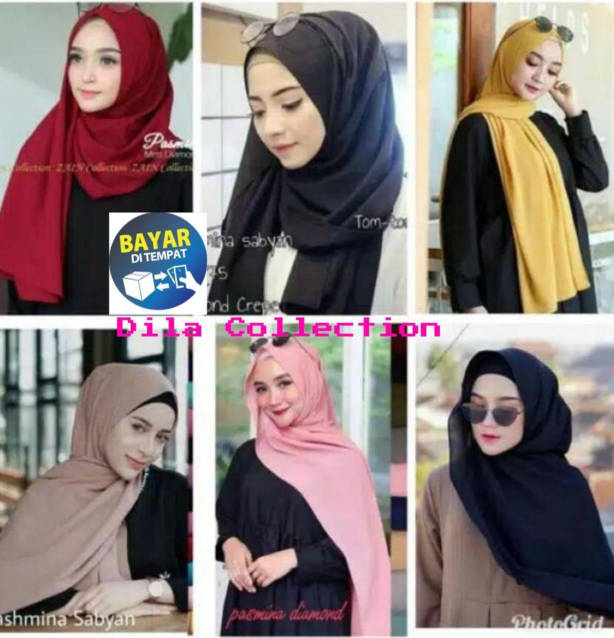 DCL Pashmina Sabyan Diamond Italino / Jilbab Pashmina Murah