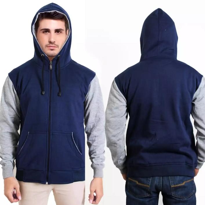 hoodie zipper reglan navy misty