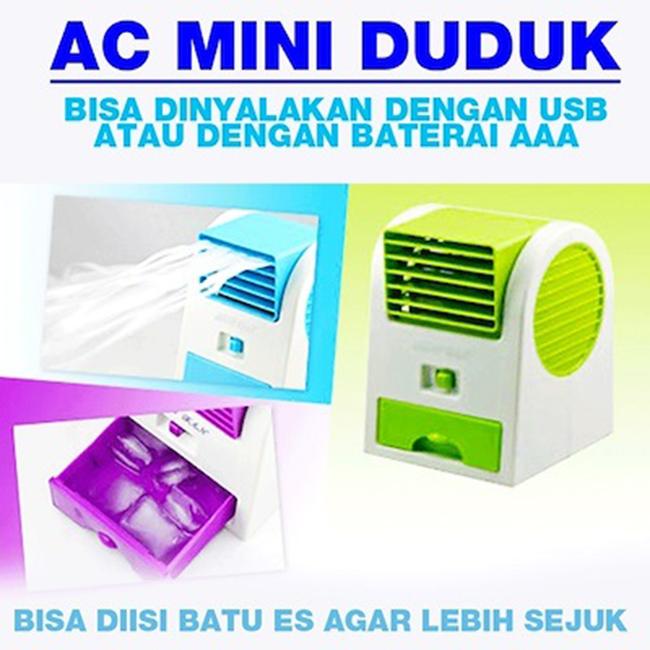 Air Conditioner (AC)/Air Cooler Portable 2 Pintu/Double Fan / AC Duduk mini / Mini Ac Portable Fan Twin Kipas Angin Duduk Meja Mini Random Colour