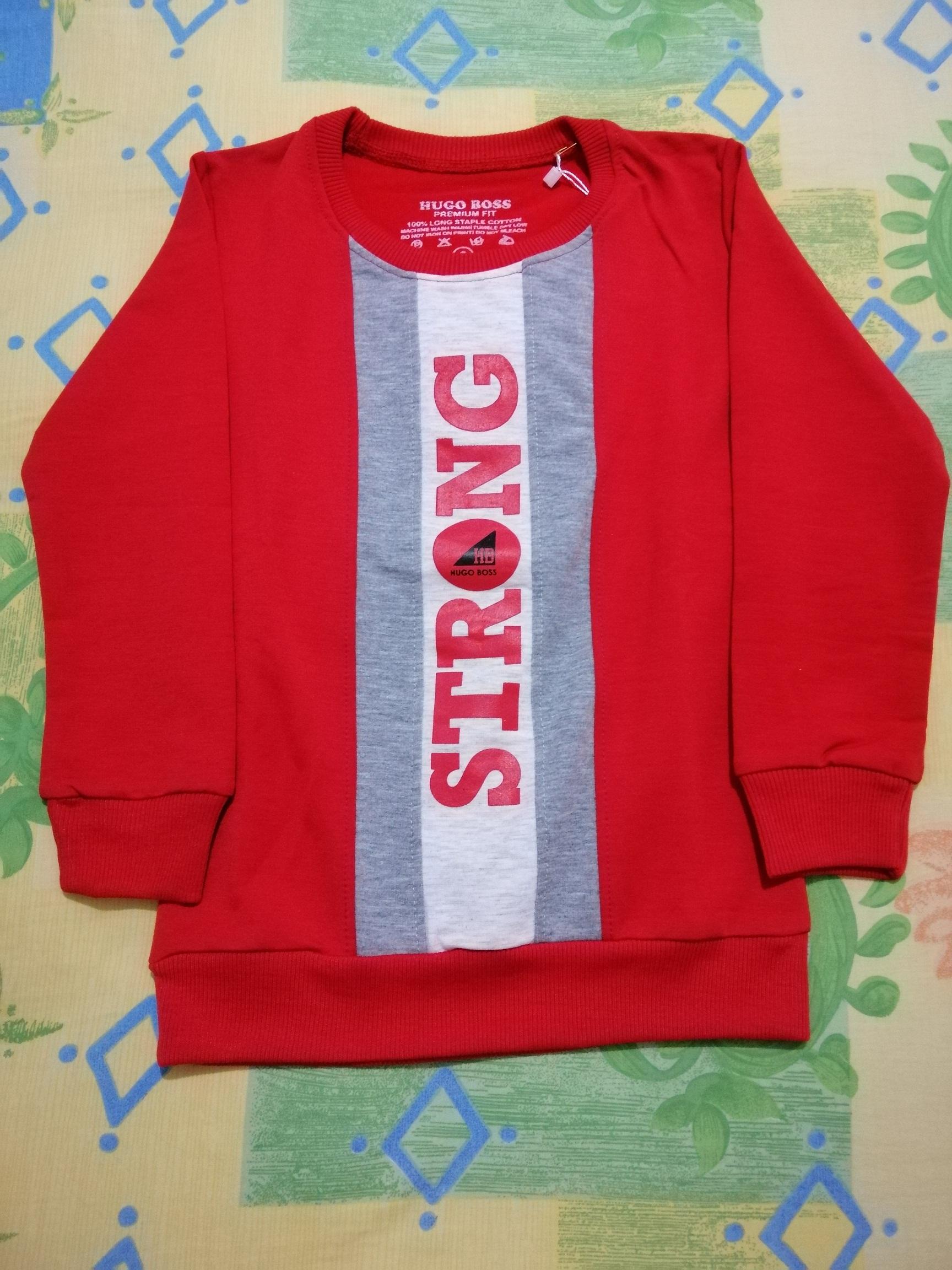 Baju Kaos Anak Cowo Lengan Panjang Branded HUGO BOSS Size 6