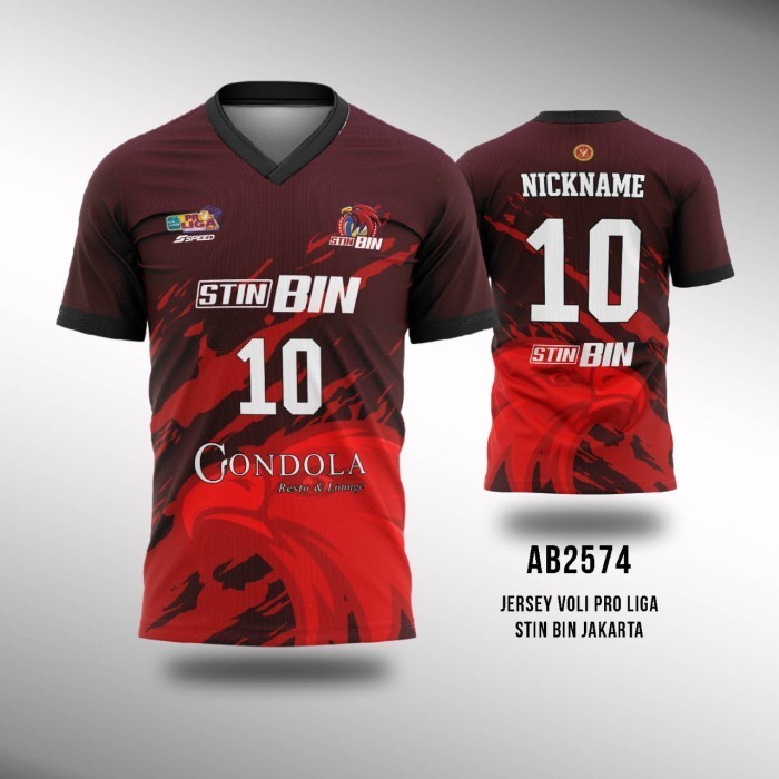 Kaos Voli Jersey PROLIGA 2023 STIN BIN Jakarta AB2574 Custom Fullprint Lazada Indonesia
