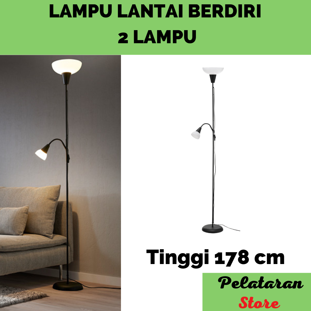 Lampu Lantai Berdiri Ruang Tamu Hias Baca 2 lampu Standing Lamp TGRP