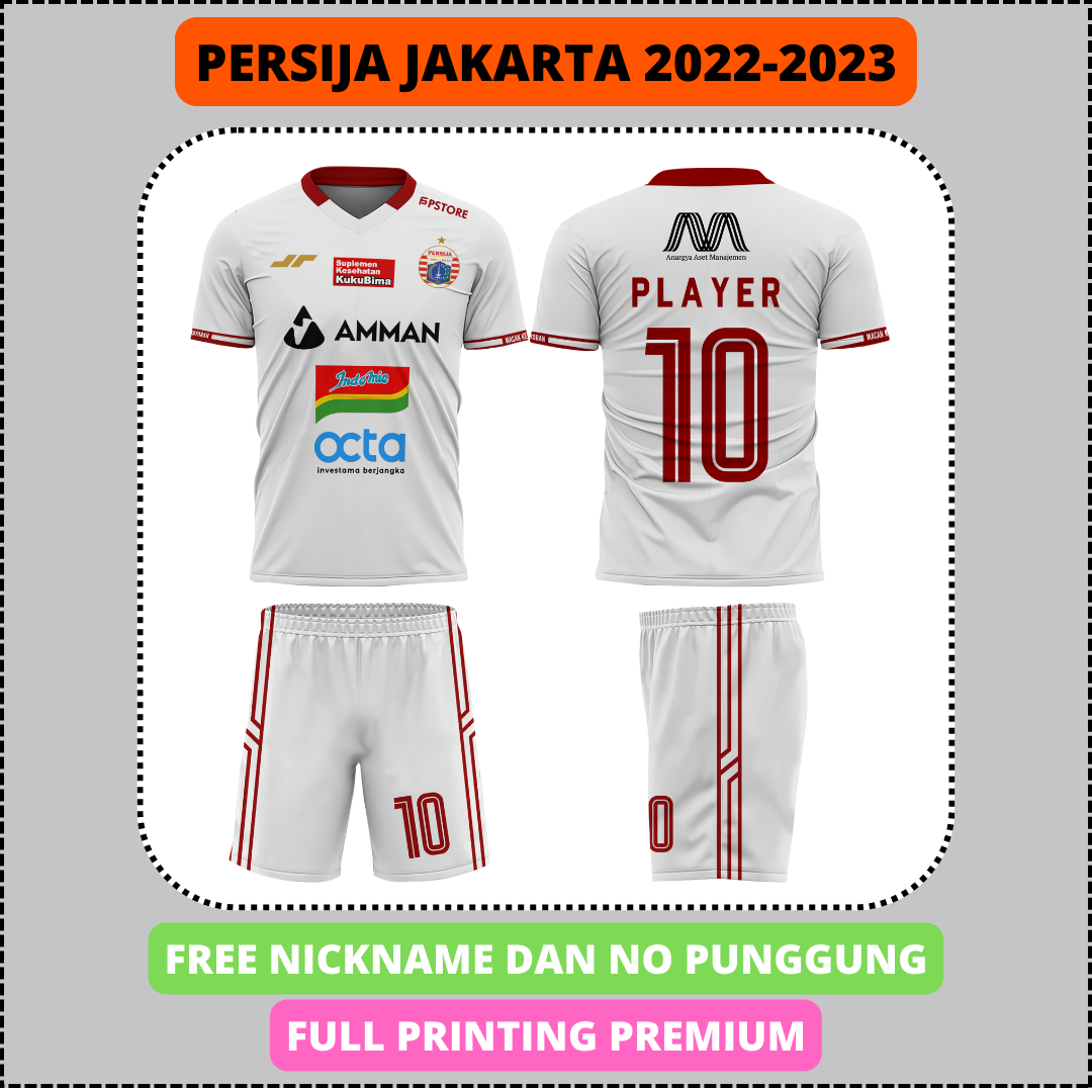 Jersey Persija Jakarta Terbaru 20222023 Full Printing Premium Baju