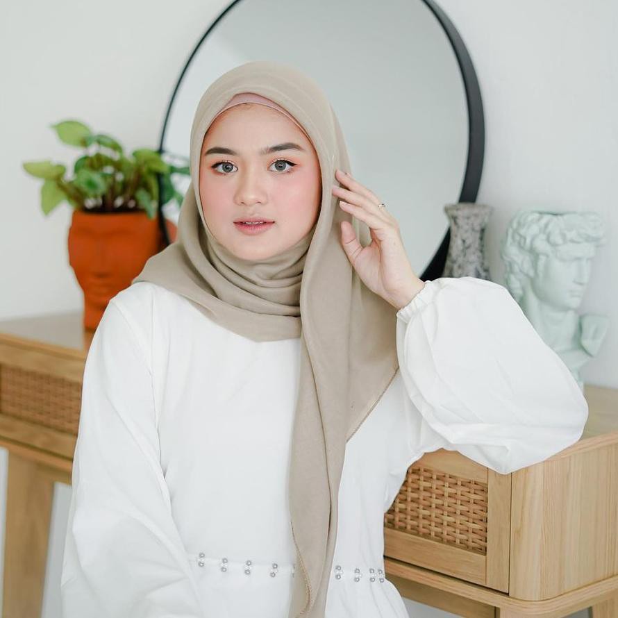 [ Hijabasket ] Anjani Voal Hijab Segi Empat Miracle Plain Premium| Hijab Segi Empat Voal Basic Hijab Daily | Hijab Premium | Kualitas Premium