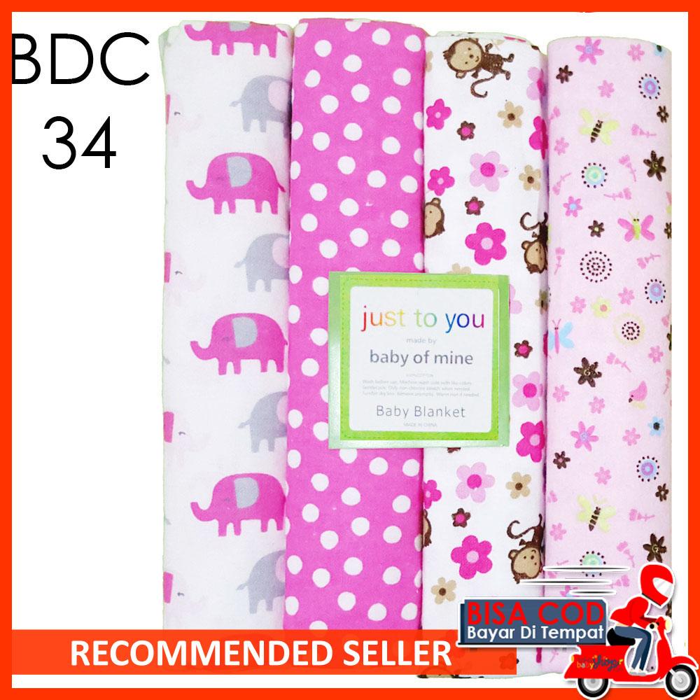 [ BISA COD ] Bedong 4in1 motif BDC-34 Kain Bayi Carter Selimut Isi 4 Alas Kain Halus Lembut