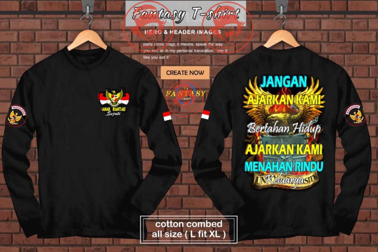 BAJU KAOS DISTRO // T-SHIRT PRIA // BAJU KAOS ANAK RANTAU LENGAN PANJANG MODERN TERBARU & TERMURAH - TMR CC STORE