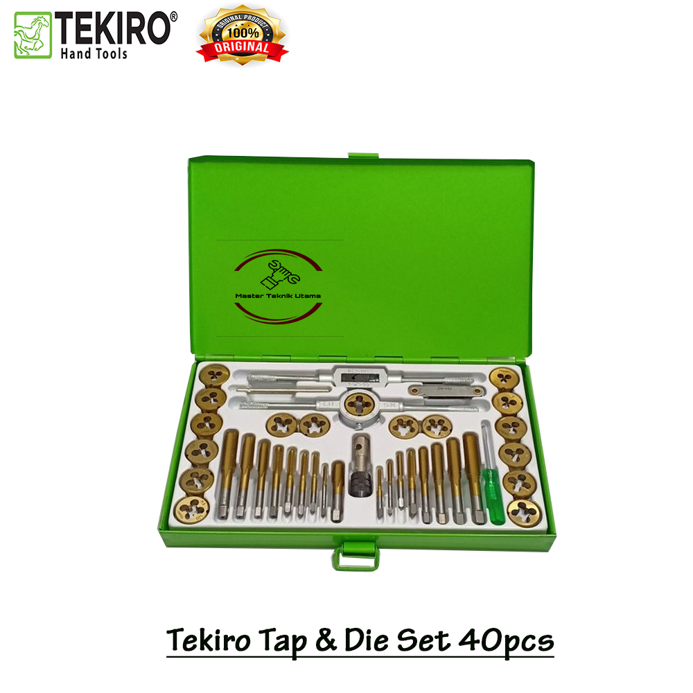 TEKIRO TAP AND DIES DIE Set 40 Pcs Alat Snai dan Tap Ulir Baut Senai Tap & Die sett 40pcs Alat