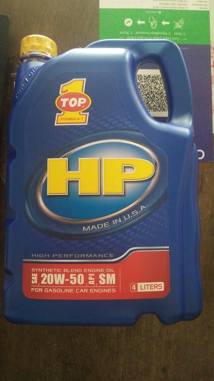 Oli Mesin Mobil Top One 1 HP 20W-50 API SM Galon 4 Liter Made In USA
