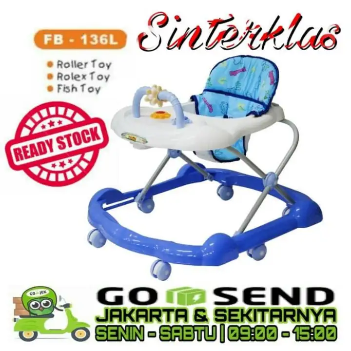 Promo Murah Cod Family Baby Walker Fb 136 L Biru Khusus Gojek Promo Murah Tersedia