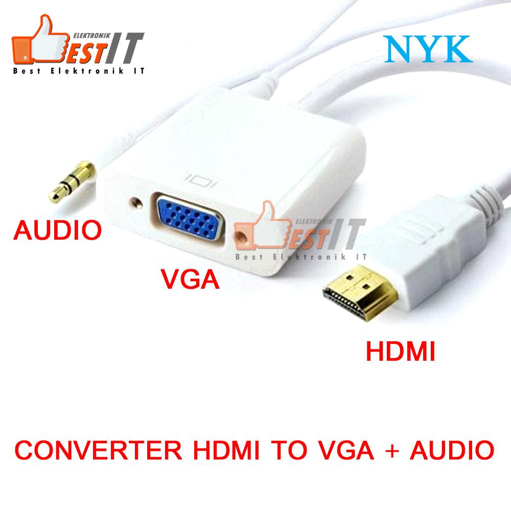 NYK Converter Cable HDMI to VGA + Audio