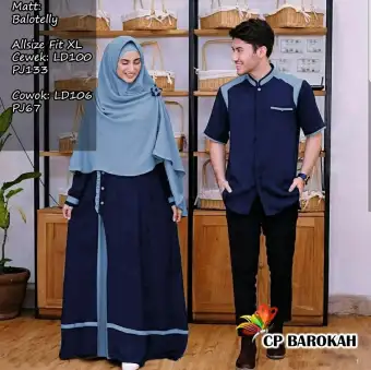 Baju Gamis Batik Couple Suami Istri