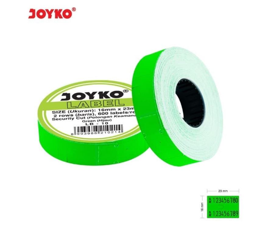 ( DAPAT 1 ROLL ) Kertas Label Harga Price Label Roll Joyko 2 Baris