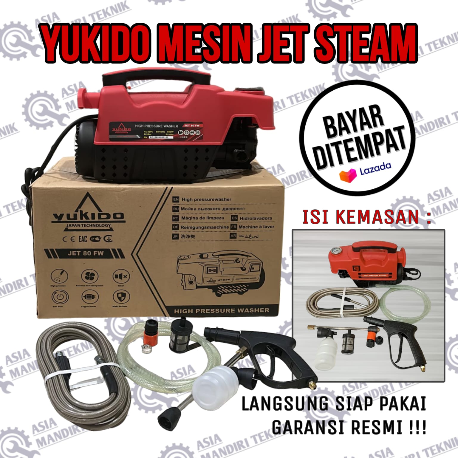 Mesin Jet Cleaner Cordless 24v Mailtank Sh259 Mesin Steam 2 Baterai ...