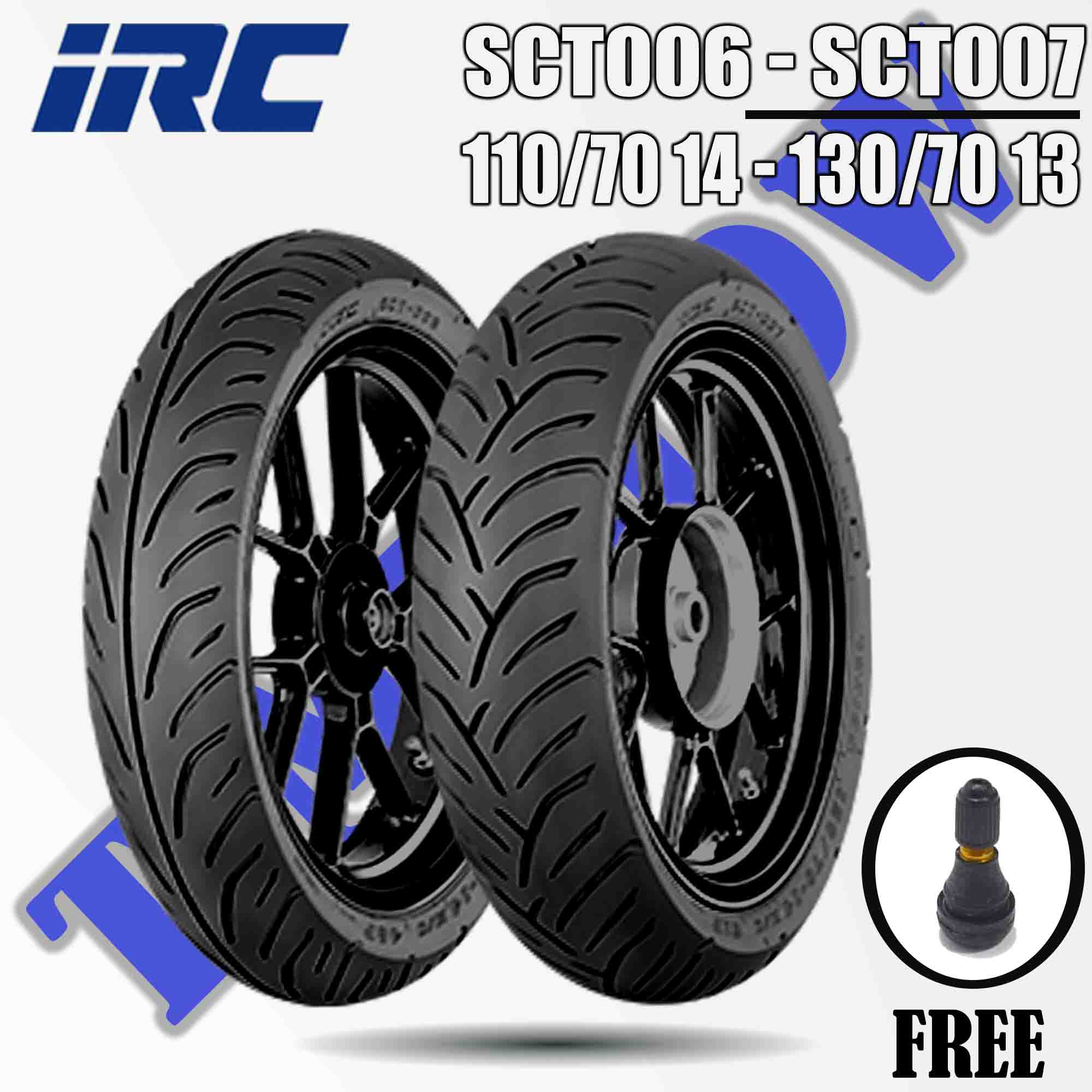Paket Ban Motor IRC SCT006 110/70 R14 - SCT007 130/70 R13 Tubeless