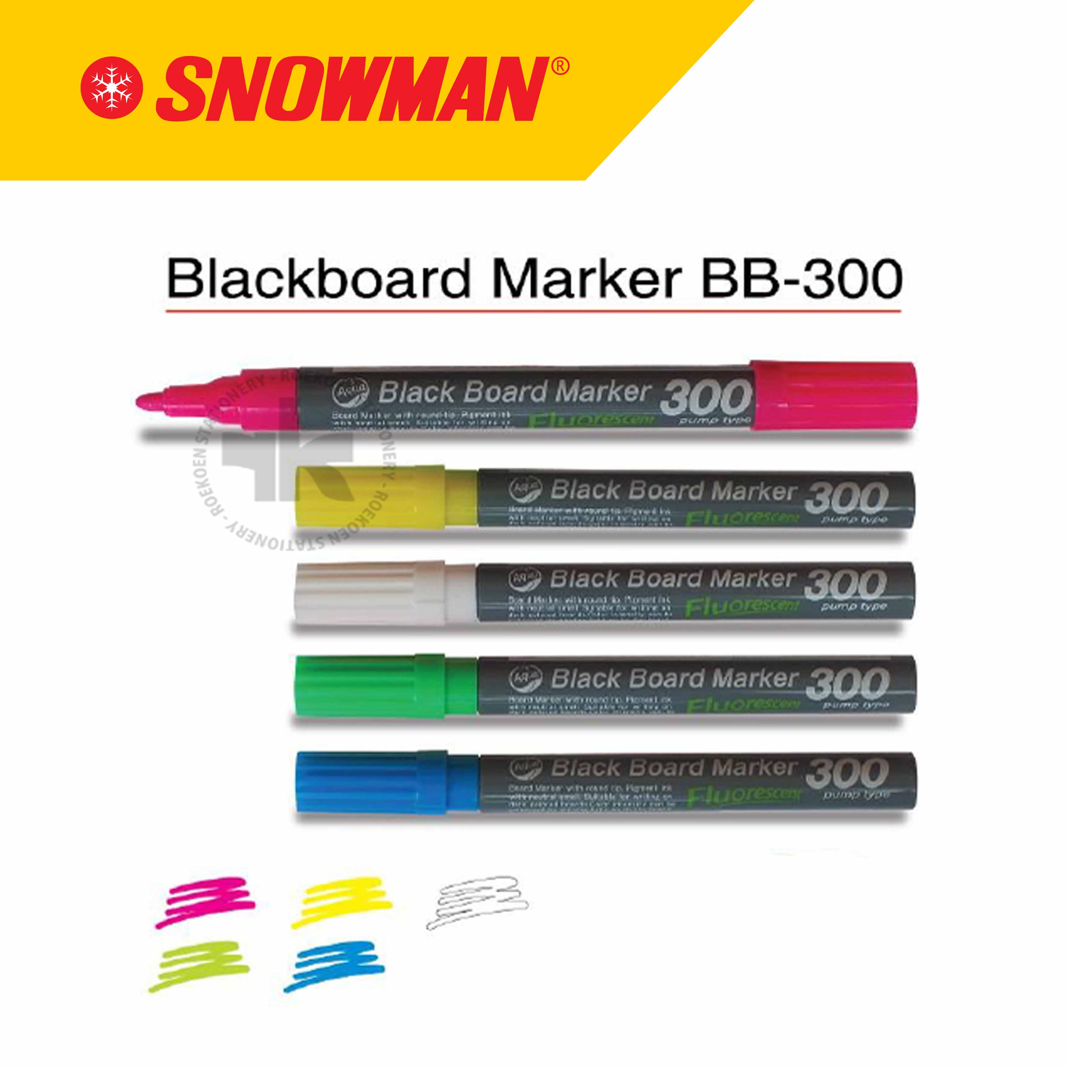 Spidol Blackboard Snowman BB300T Fluorescent Blackboard Marker