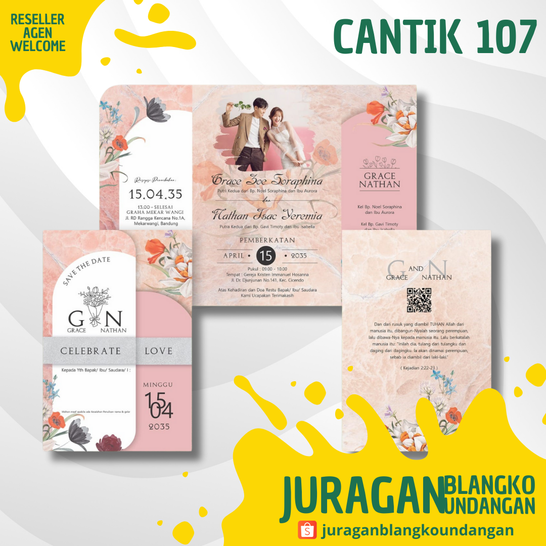 Blangko Undangan Cantik 107 | Juragan Blangko | Lazada Indonesia