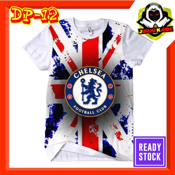 Kaos Logo Chelsea England White Keren Jersey Bola Liga Inggris