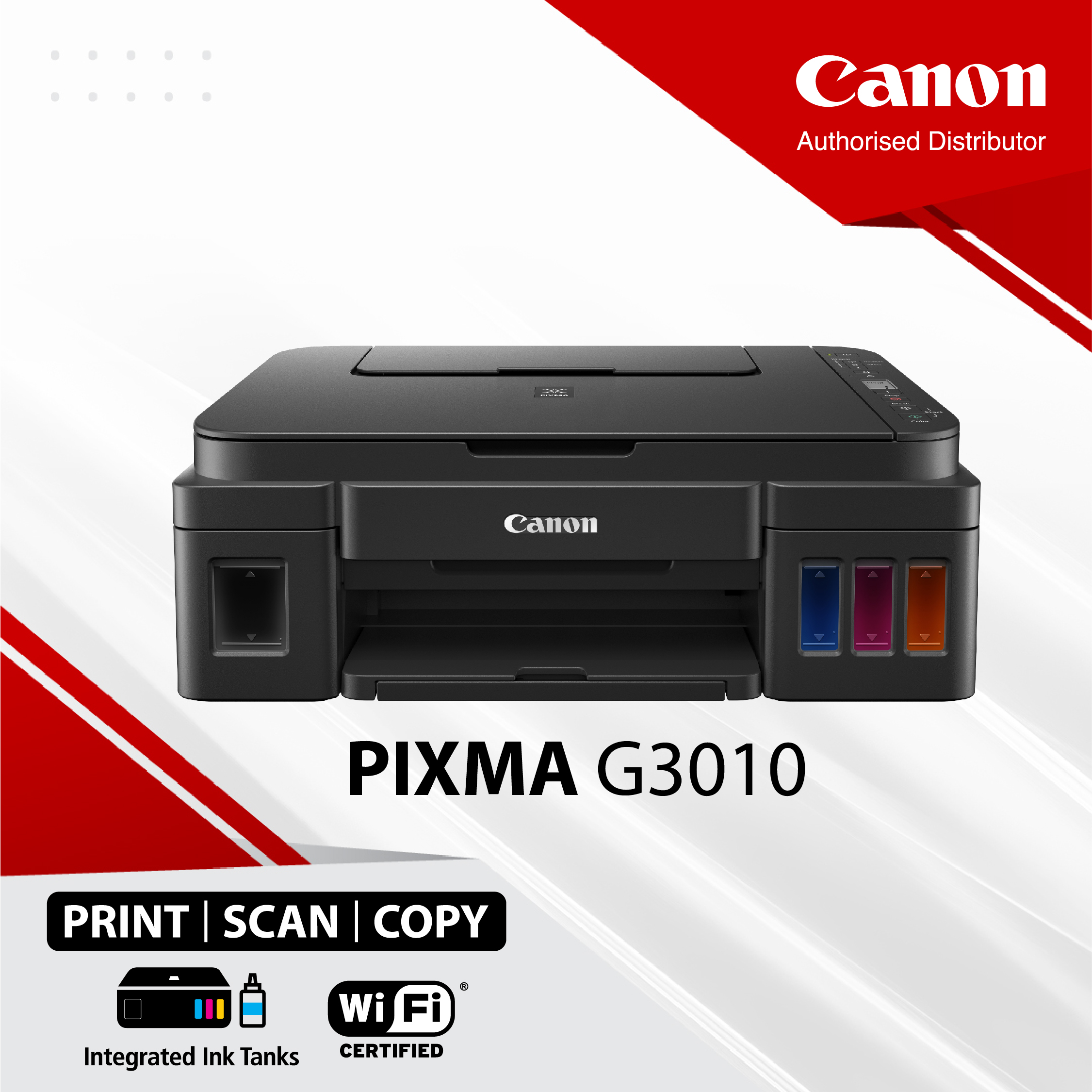 Canon Pixma G3010 Print Scan Copy Wifi Black Lazada Indonesia 1250