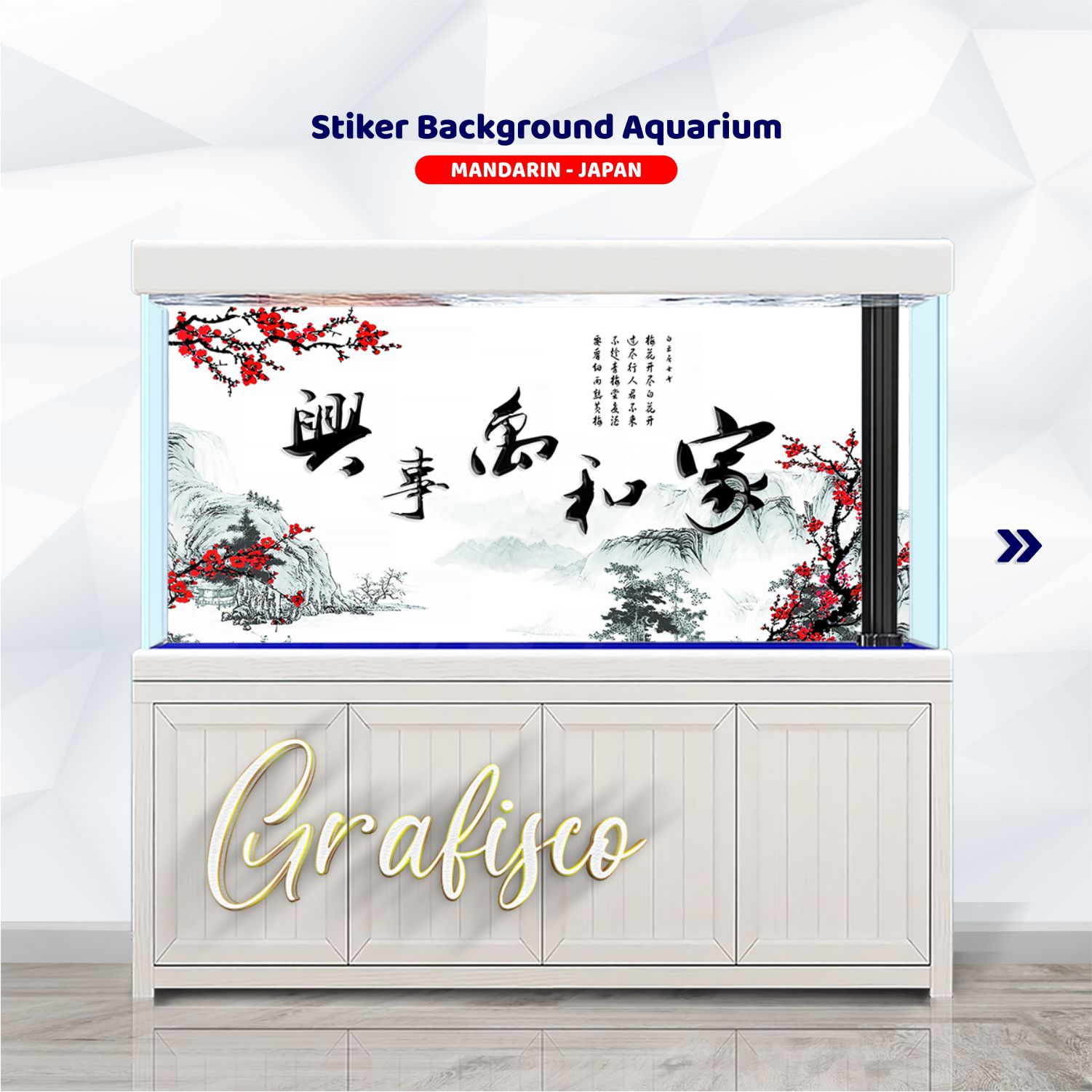 Background Aquarium / Stiker Aquarium / Stiker Aquarium Belakang