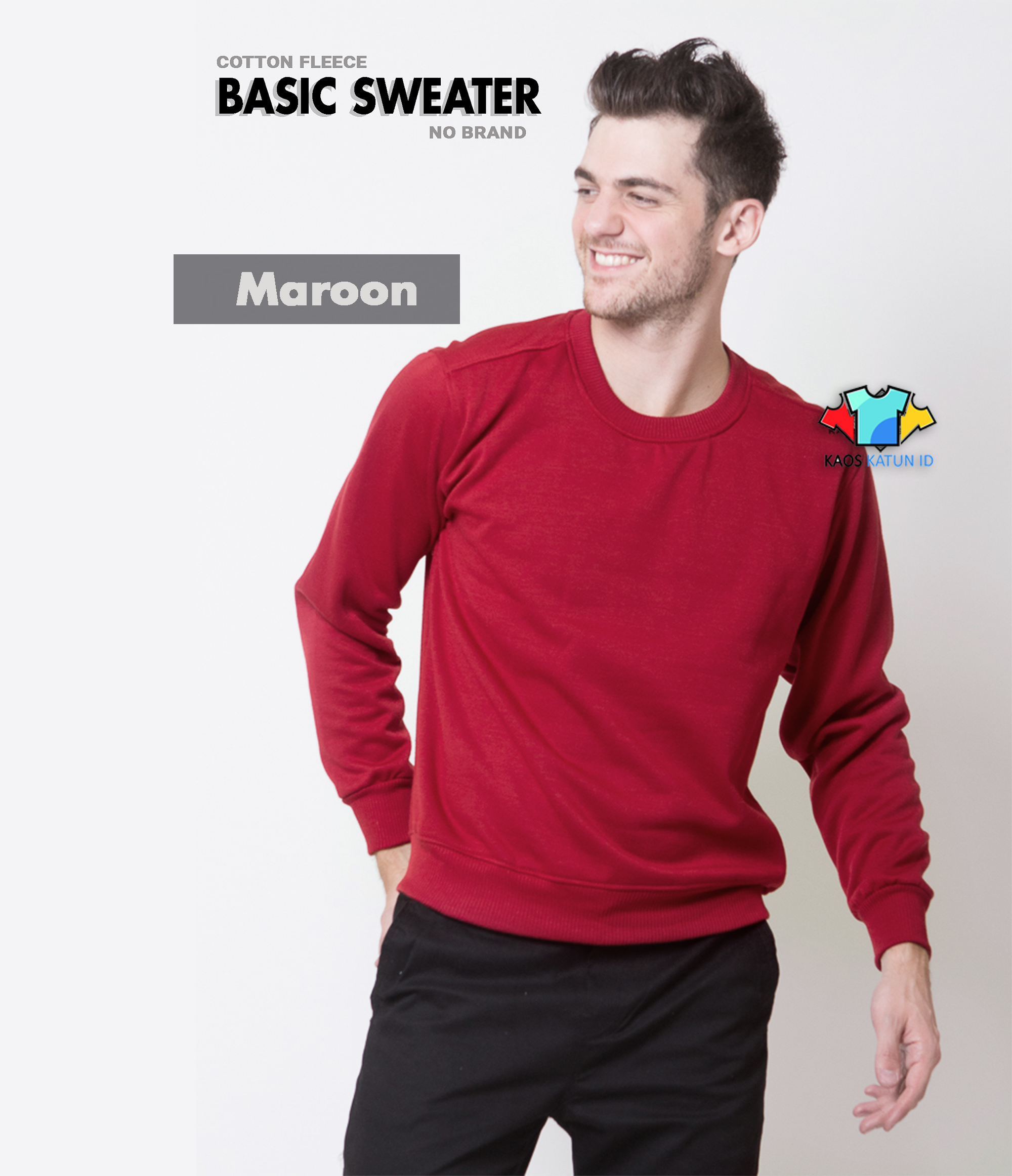 POLOS SUPPLY Sweater [HARGA PABRIK] Basic Sweater Crewneck Bahan Cotton