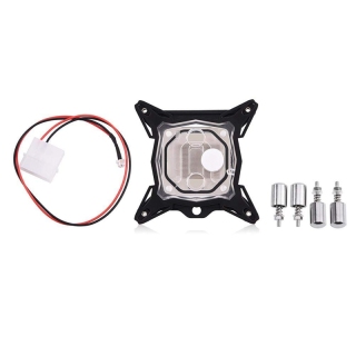 CPU Water Block,Universal 0.3mm Mini Computer CPU Cooling Water Block Liquid Cooling Systems, Cooler Kit Red Copper Base thumbnail