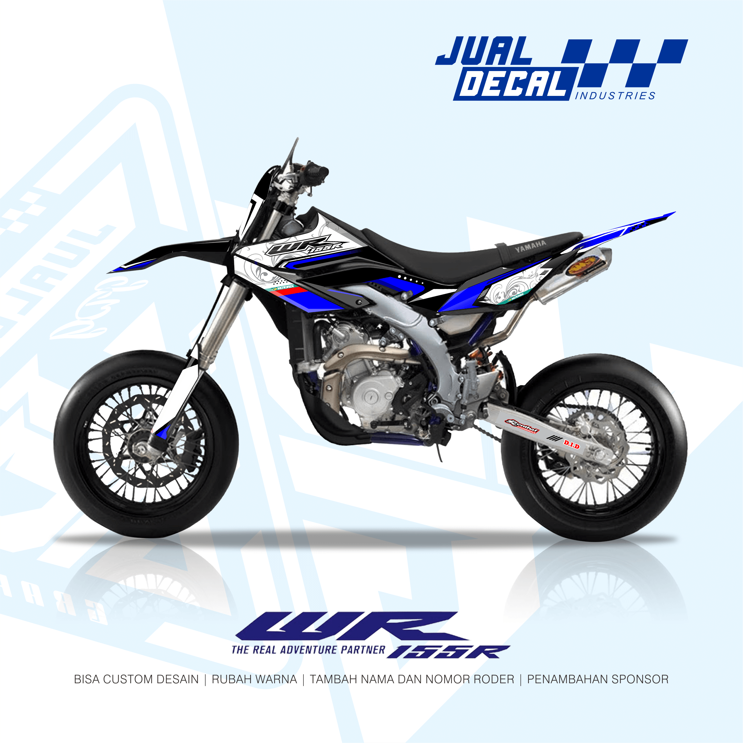 Supermoto Sticker – Wasserdicht & Abziehbar, Für Motorrad, Helm & Mehr