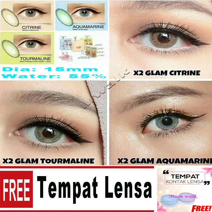 Softlens X2 Glam + Gratis Tempat Softlens