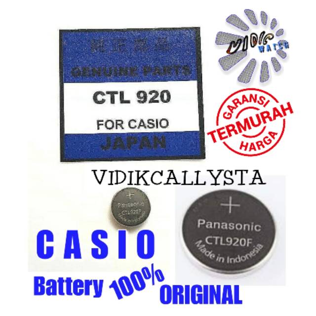 BATERAI BATRE CASIO PANASONIC CTL 920 CTL920 CTL-920 CTL920F 920F