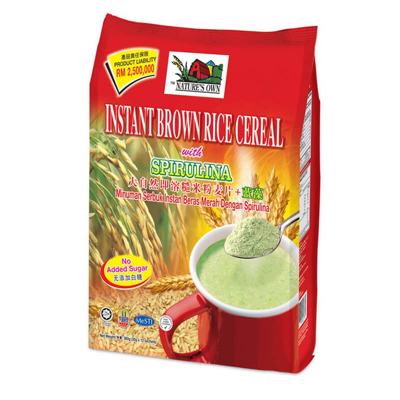 Instant Brown Rice Cereal With Spirulina No Sugar Lazada Indonesia