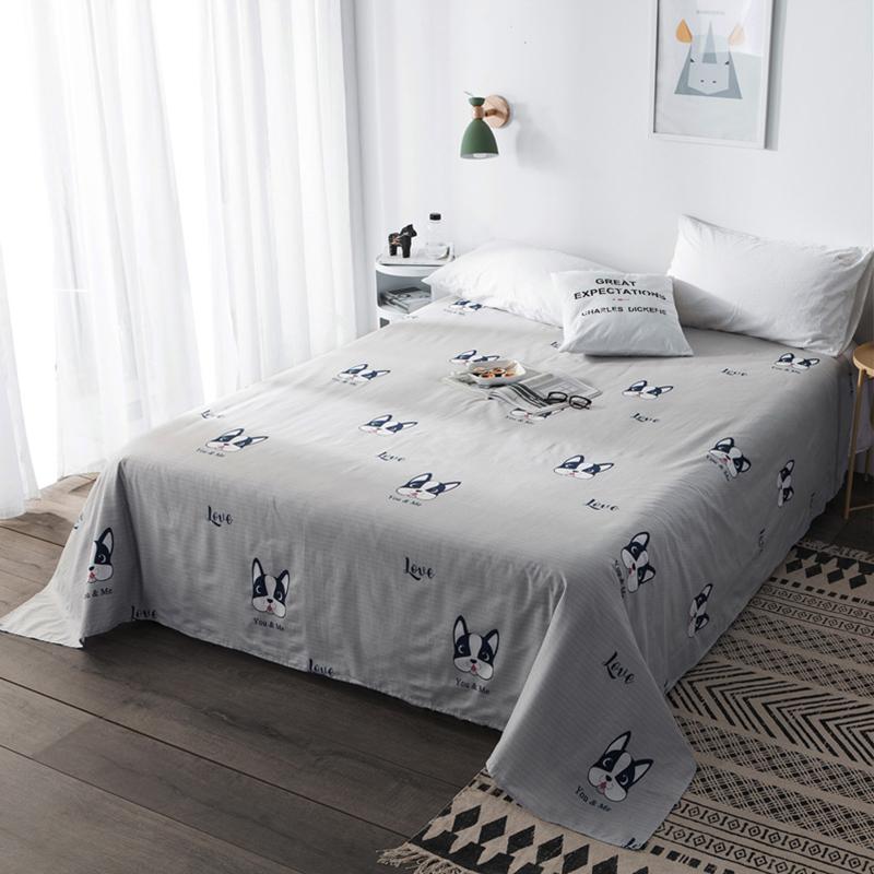 100% Cotton Giản Lược Ga Trải Giường Ga Bọc Đệm Đơn Chiếc Ins Giản Lược 100% Cotton Ký Túc Xá Sinh Viên Duy Nhất Hai Người 1.8 M Vỏ Chăn 100% Cotton