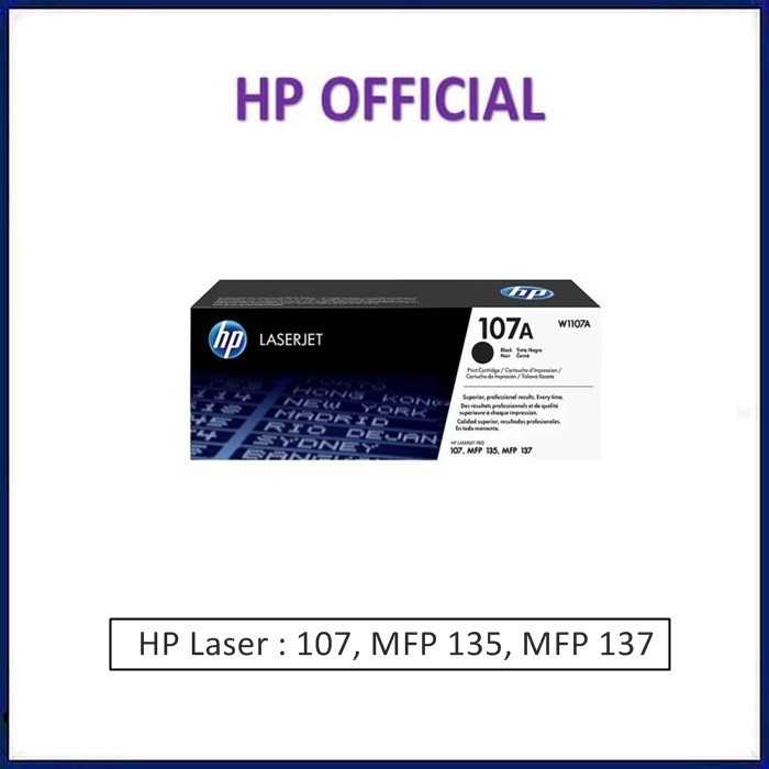 Hp Toner Laserjet 107A Black W1107A Original Laser Jet Hitam | Lazada  Indonesia