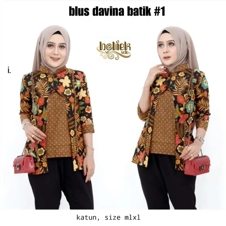 Blus Davina Batik 1 Katun Model Baju Batik Kantor Wanita Berjilbab Cardigan Batik Model Batik Wanita 2019 Model Baju Batik Wanita 2019 Model Baju