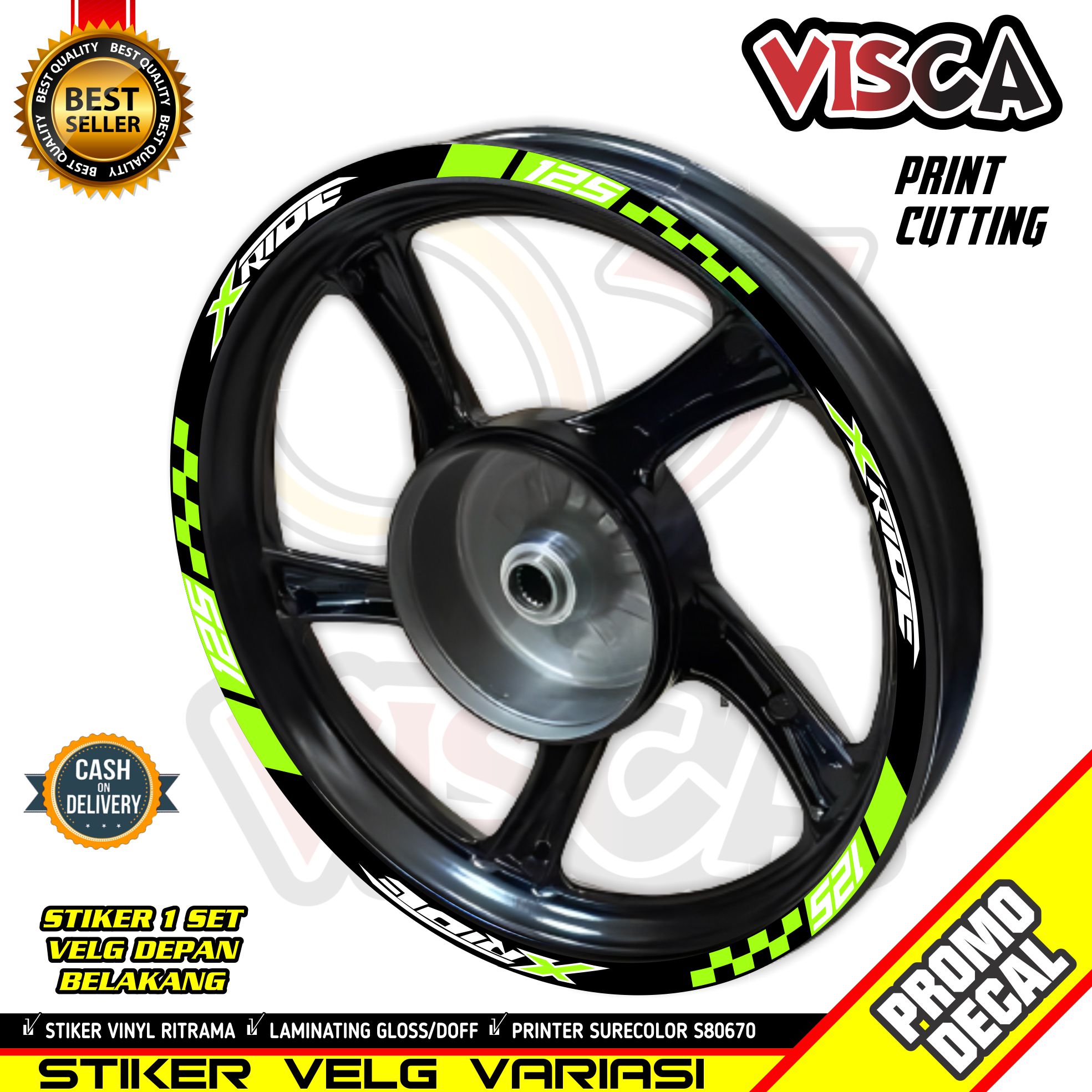 Stiker Velg List Velg Motor Stiker Velg X Ride Flag Lazada Indonesia