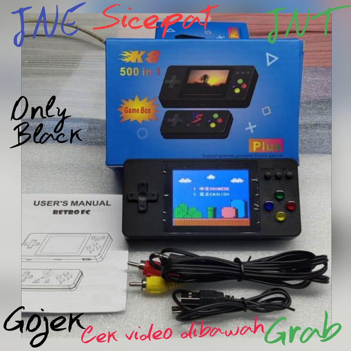 Gameboy Game Box K8 Black 500 In 1 Games Lazada Indonesia