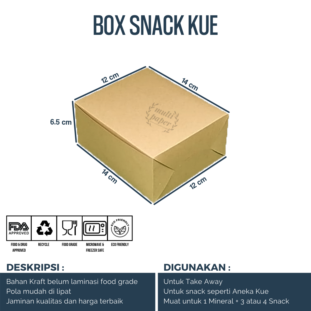 Box Snack Kue Isi 30 Lembar / Snack Box / Kotak Snack Box / Tempat ...