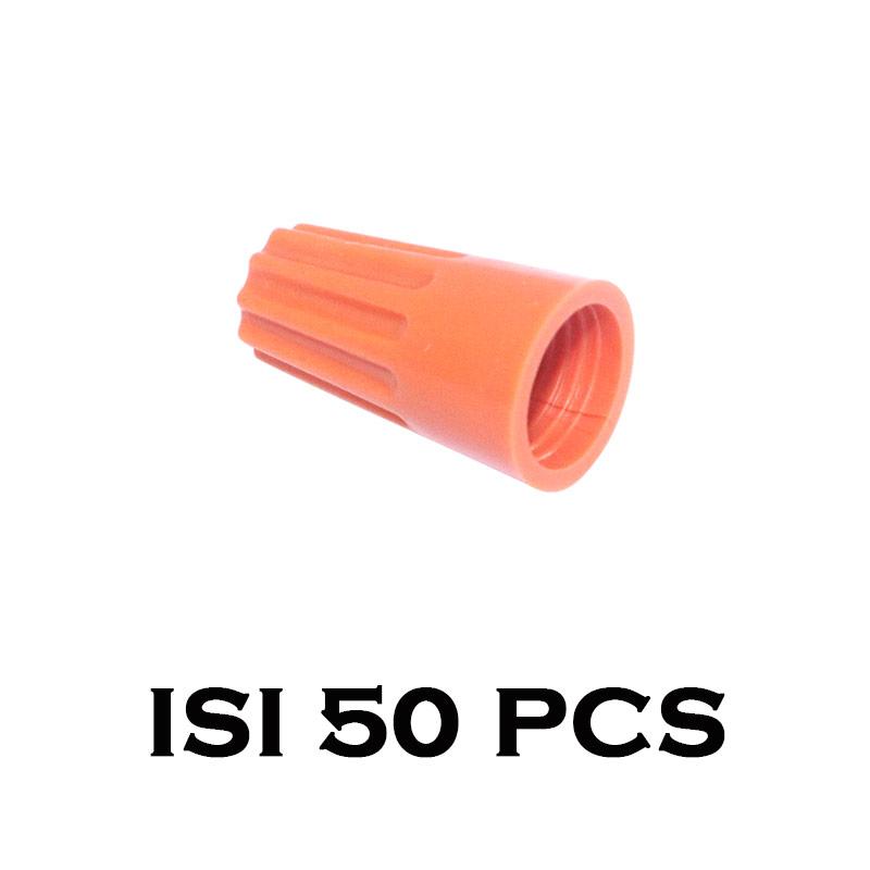 EELIC PEL-P3 ISI 50 PCS LASDOP PENYAMBUNG KABEL PUTAR CRIMP WIRE ELECTRICAL TERMINAL CONNECTOR WIRE CONNECTOR EASY TWIST ON RIBBED CAP BERKUALITAS TINGGI