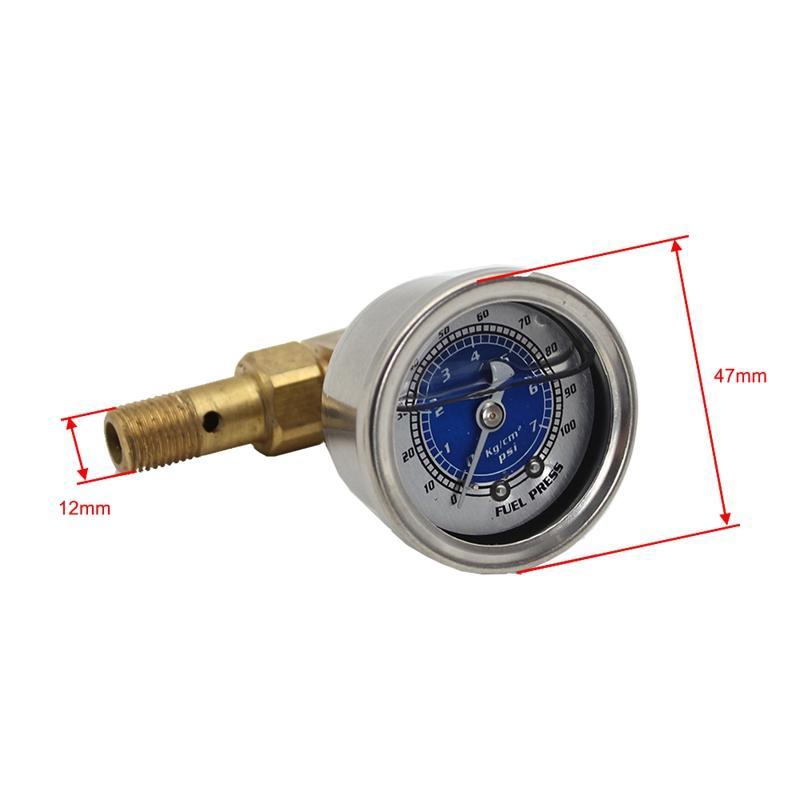 Automotive Shockproof Oil Meter 1 1/2 inch 100PSI VMS Fuel Oil Pressure Gauge for Honda Civic Acura Mitsubishi